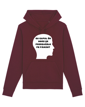 CU CAPUL ÎN NORI Burgundy