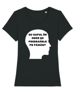 CU CAPUL ÎN NORI Tricou mânecă scurtă guler larg fitted Damă Expresser
