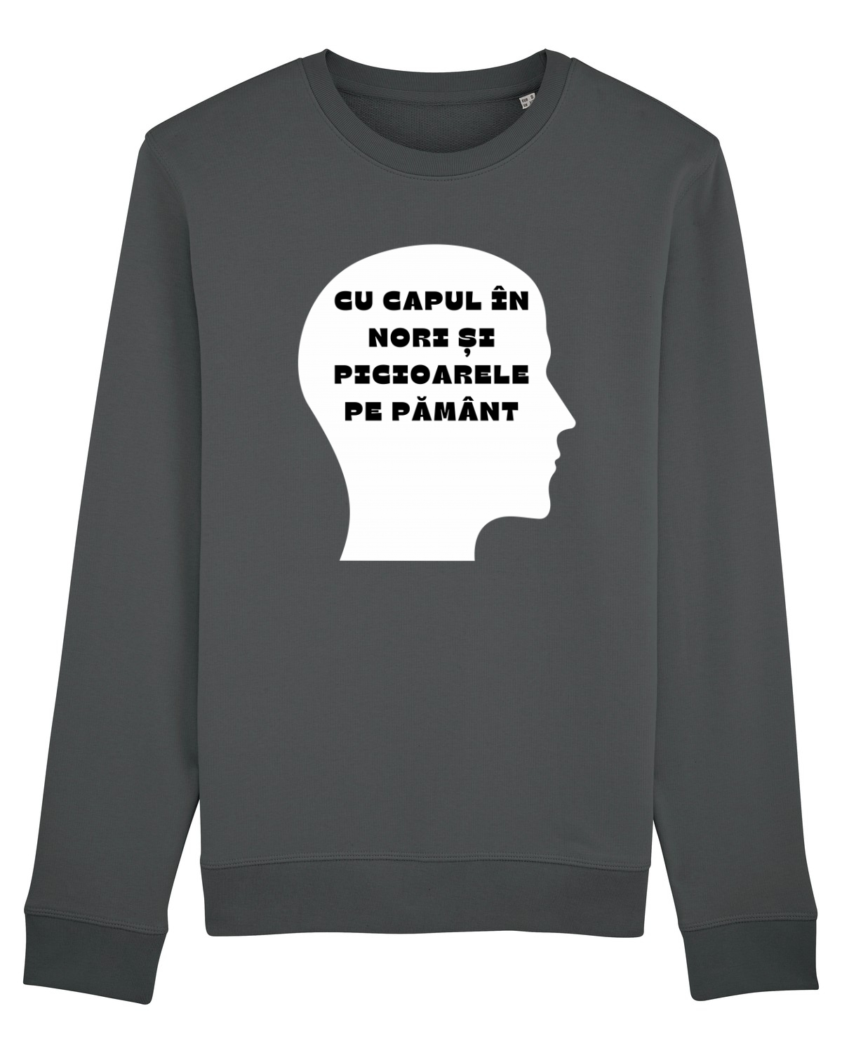 Bluză mânecă lungă Unisex Rise Anthracite