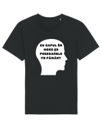 CU CAPUL ÎN NORI Tricou mânecă scurtă Unisex Rocker