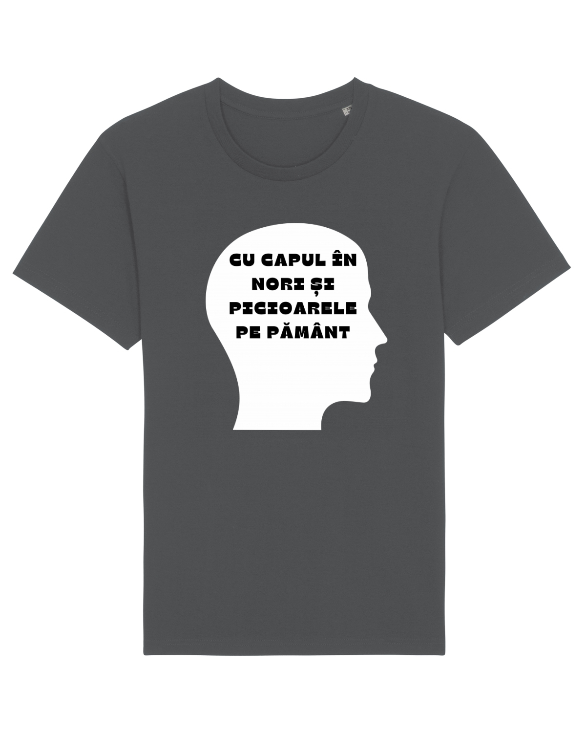 Tricou mânecă scurtă Unisex Rocker Anthracite