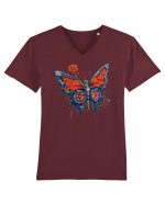 Fluture robot Tricou mânecă scurtă guler V Bărbat Presenter