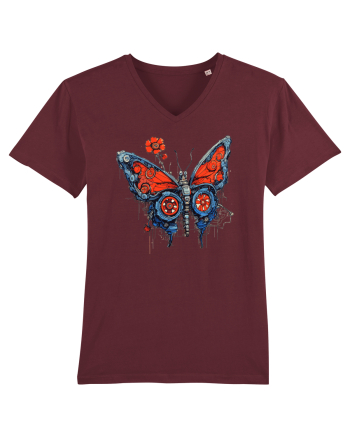 Fluture robot Burgundy