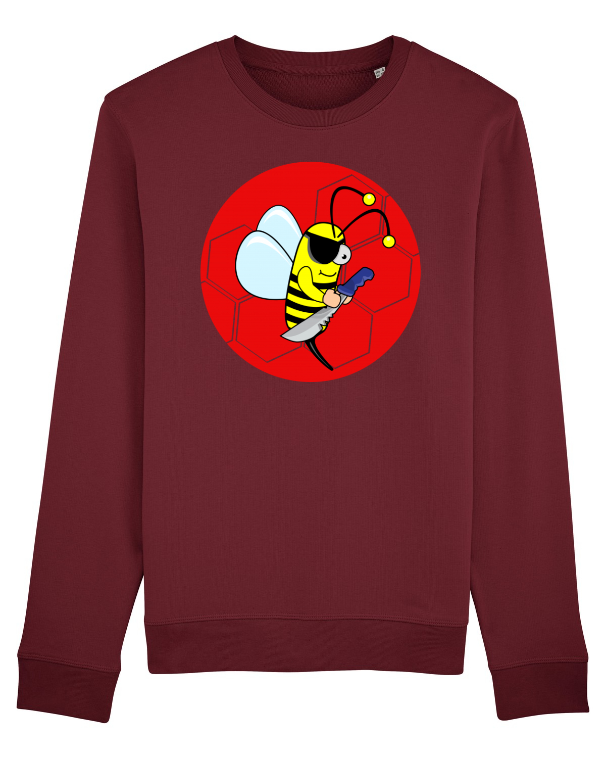Bluză mânecă lungă Unisex Rise Burgundy