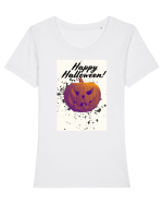 Happy Halloween Tricou mânecă scurtă guler larg fitted Damă Expresser