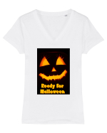 Ready for Halloween Tricou mânecă scurtă guler V Damă Evoker