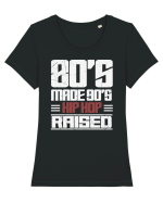80's Made 90's Hip Hop Raised distressed Tricou mânecă scurtă guler larg fitted Damă Expresser