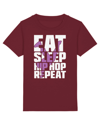 Eat Sleep Hip Hop Repeat Burgundy