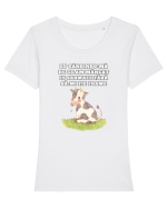 AM MÂNCAT 15 SARMALE Tricou mânecă scurtă guler larg fitted Damă Expresser