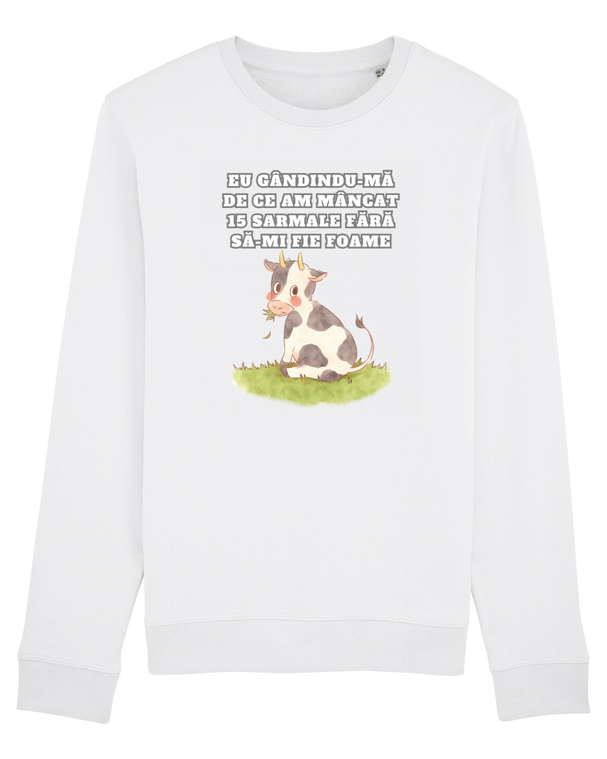 Bluză mânecă lungă Unisex Rise White