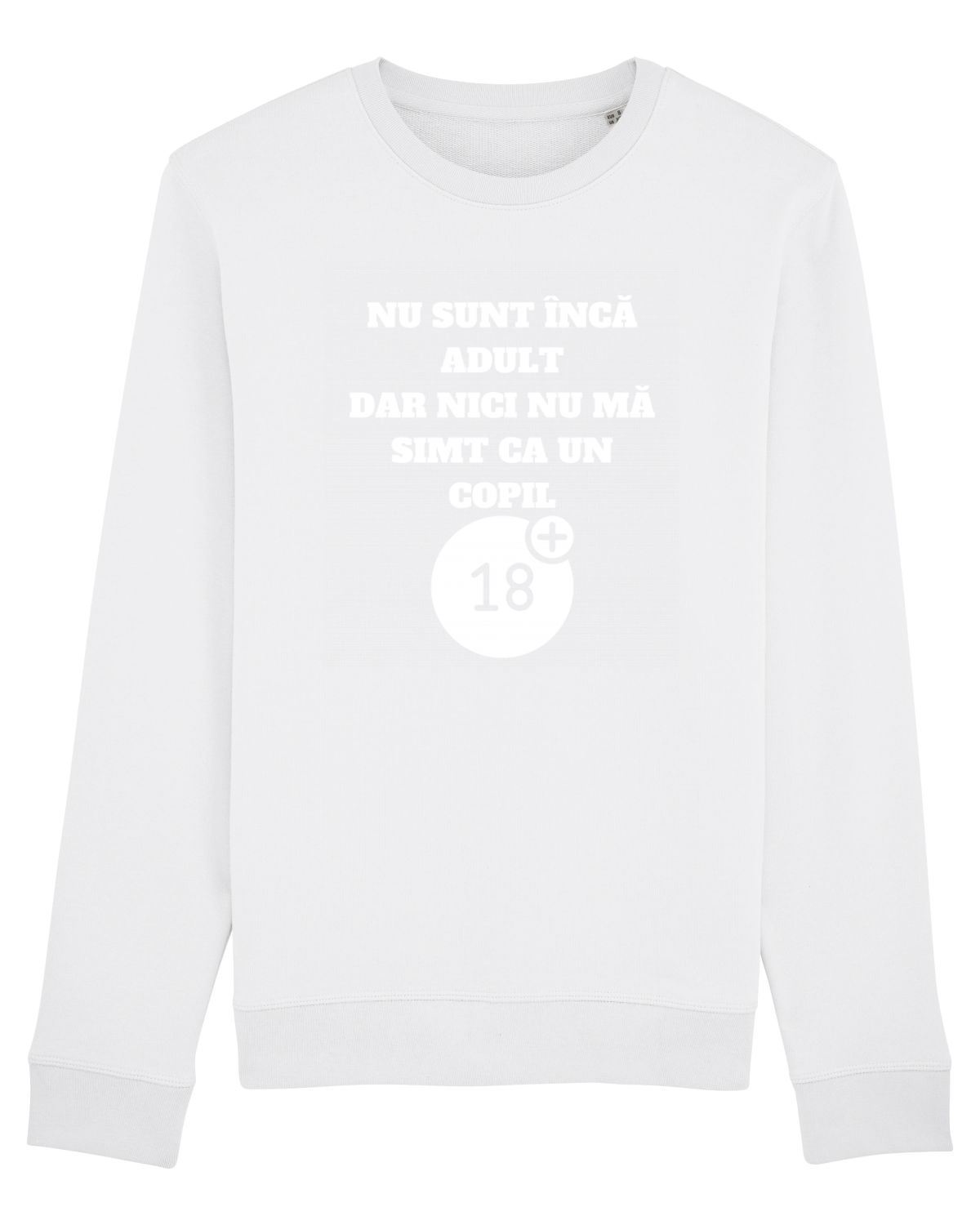 Bluză mânecă lungă Unisex Rise White