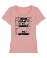 CÂND CEILALȚI SE OPRESC - EU CONTINUI Tricou mânecă scurtă guler larg fitted Damă Expresser