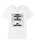 CÂND CEILALȚI SE OPRESC - EU CONTINUI Tricou mânecă scurtă guler V Bărbat Presenter