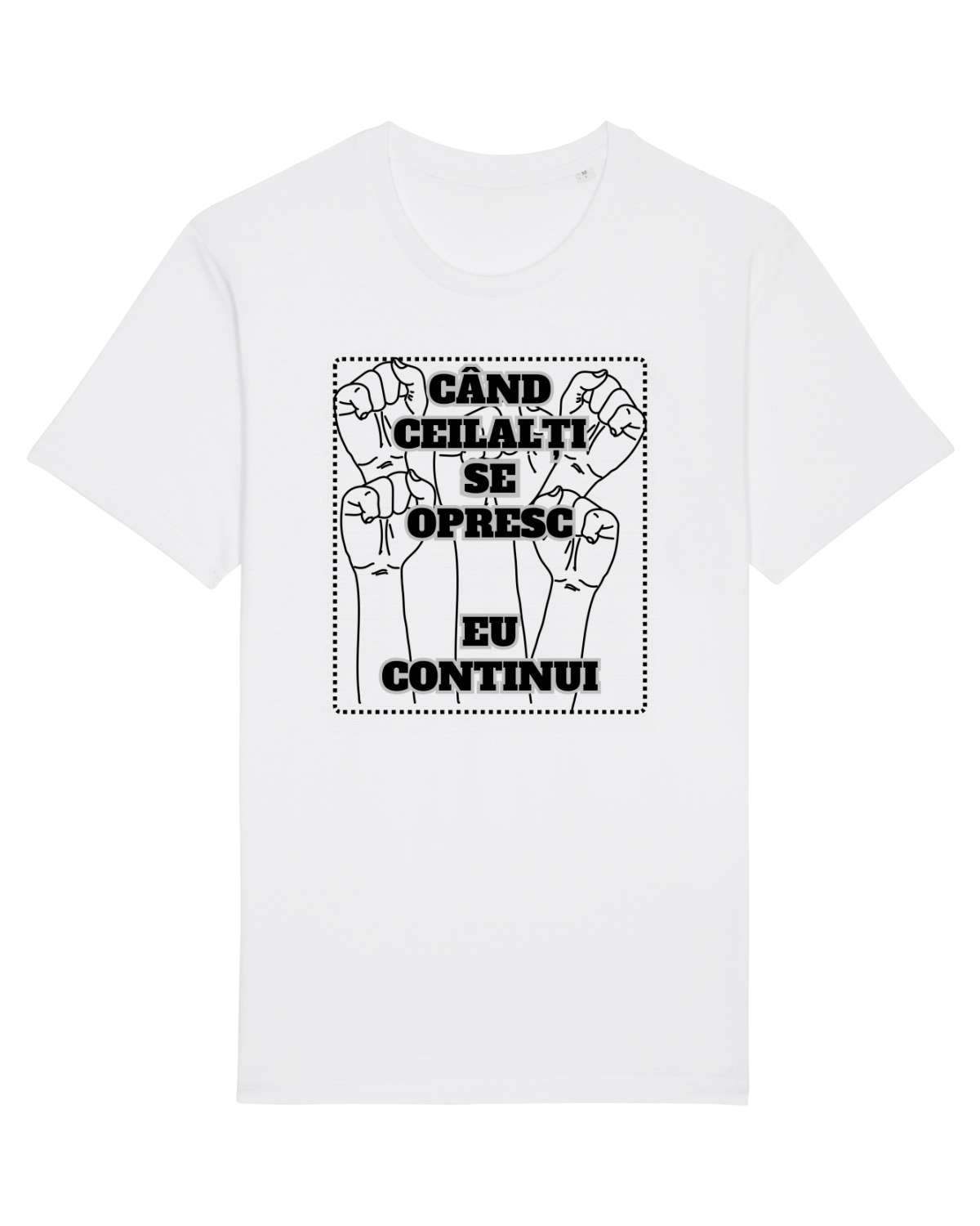Tricou mânecă scurtă Unisex Rocker White