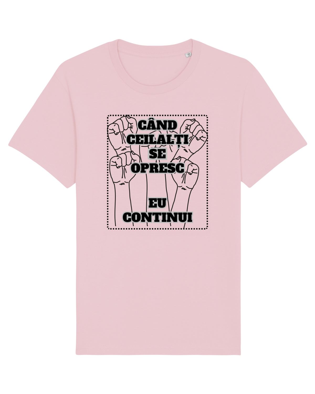 Tricou mânecă scurtă Unisex Rocker Cotton Pink