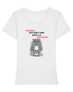 SARCASMUL ESTE SERVIT ZILNIC Tricou mânecă scurtă guler larg fitted Damă Expresser