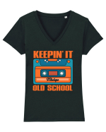 Keepin' It 80'S 90'S Old School Mixtape Tricou mânecă scurtă guler V Damă Evoker