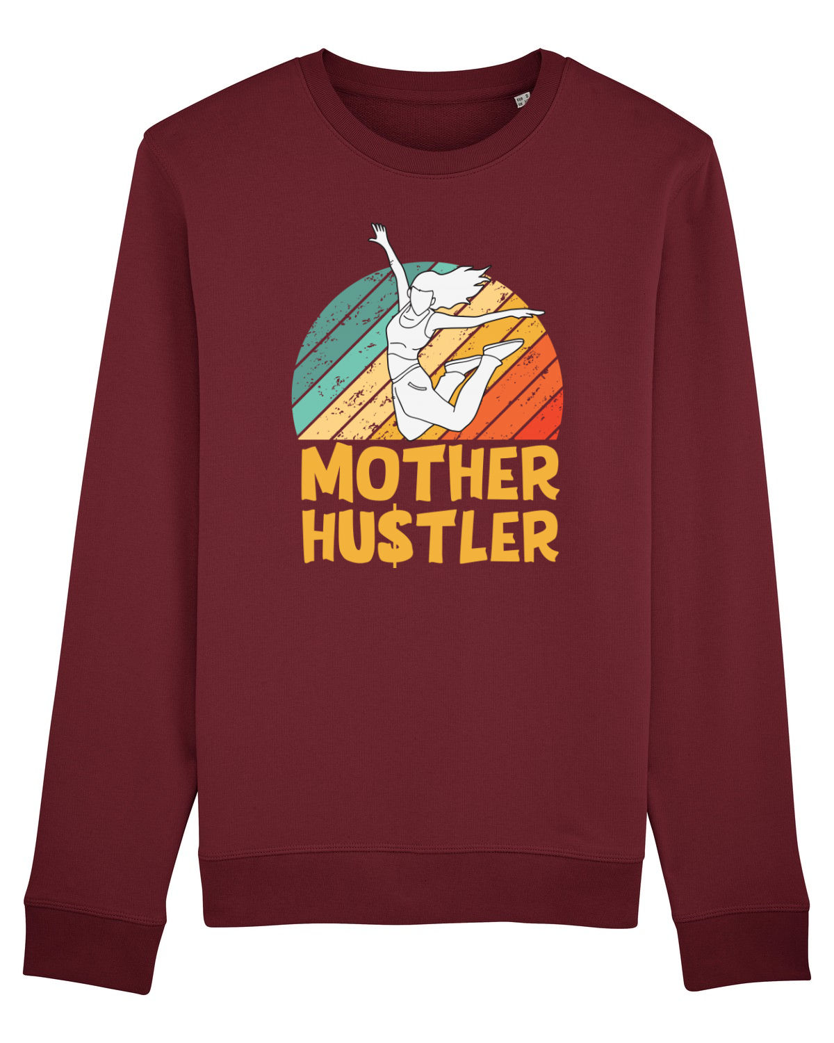 Bluză mânecă lungă Unisex Rise Burgundy