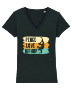 Peace Love Hip Hop Dancing Tricou mânecă scurtă guler V Damă Evoker