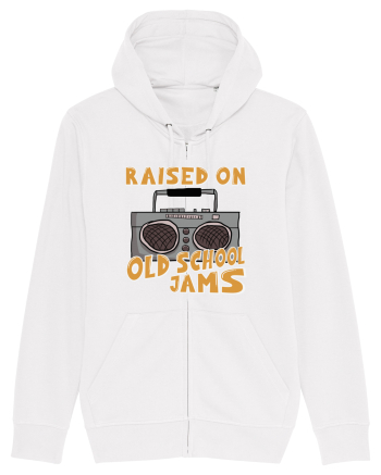 Raised On Old School Jams Hip Hop White