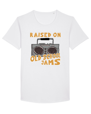 Raised On Old School Jams Hip Hop White