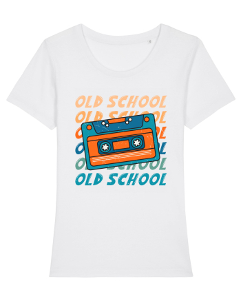 Retro Old School Cool Mixtape White