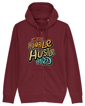 Stay Humble Hustle Hard Burgundy