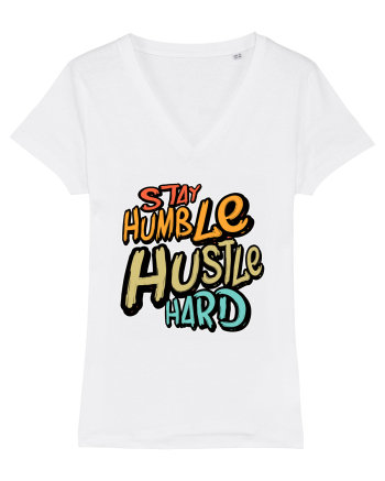 Stay Humble Hustle Hard White