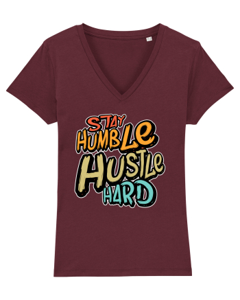 Stay Humble Hustle Hard Burgundy