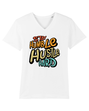 Stay Humble Hustle Hard White