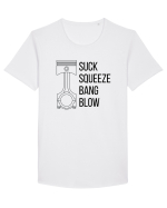 Engine cycle Tricou mânecă scurtă guler larg Bărbat Skater