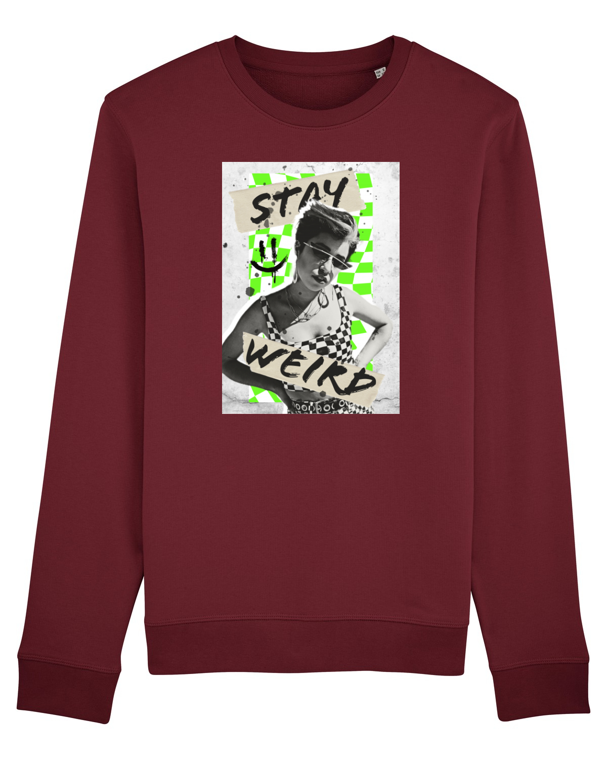 Bluză mânecă lungă Unisex Rise Burgundy