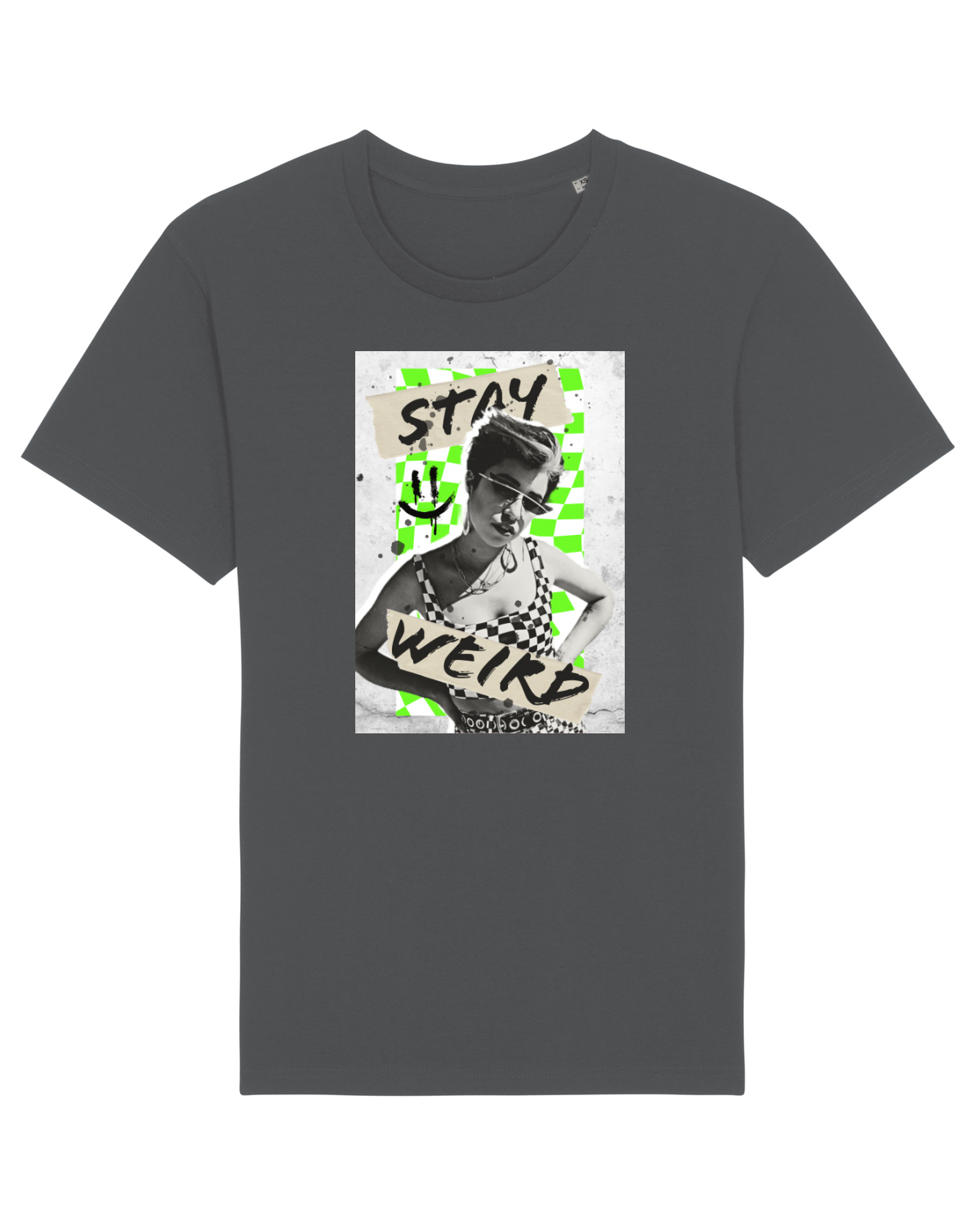 Tricou mânecă scurtă Unisex Rocker Anthracite