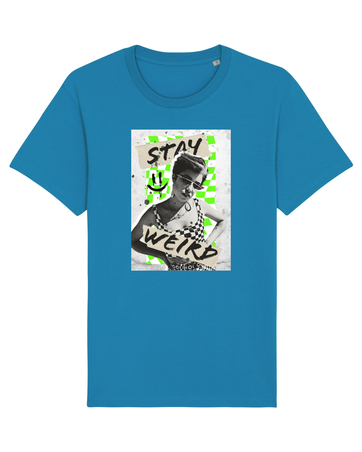 Tricou mânecă scurtă Unisex Rocker Azur
