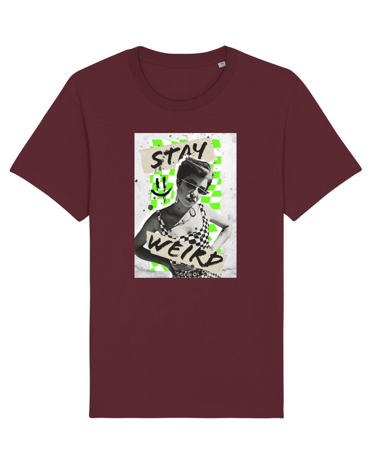 Tricou mânecă scurtă Unisex Rocker Burgundy
