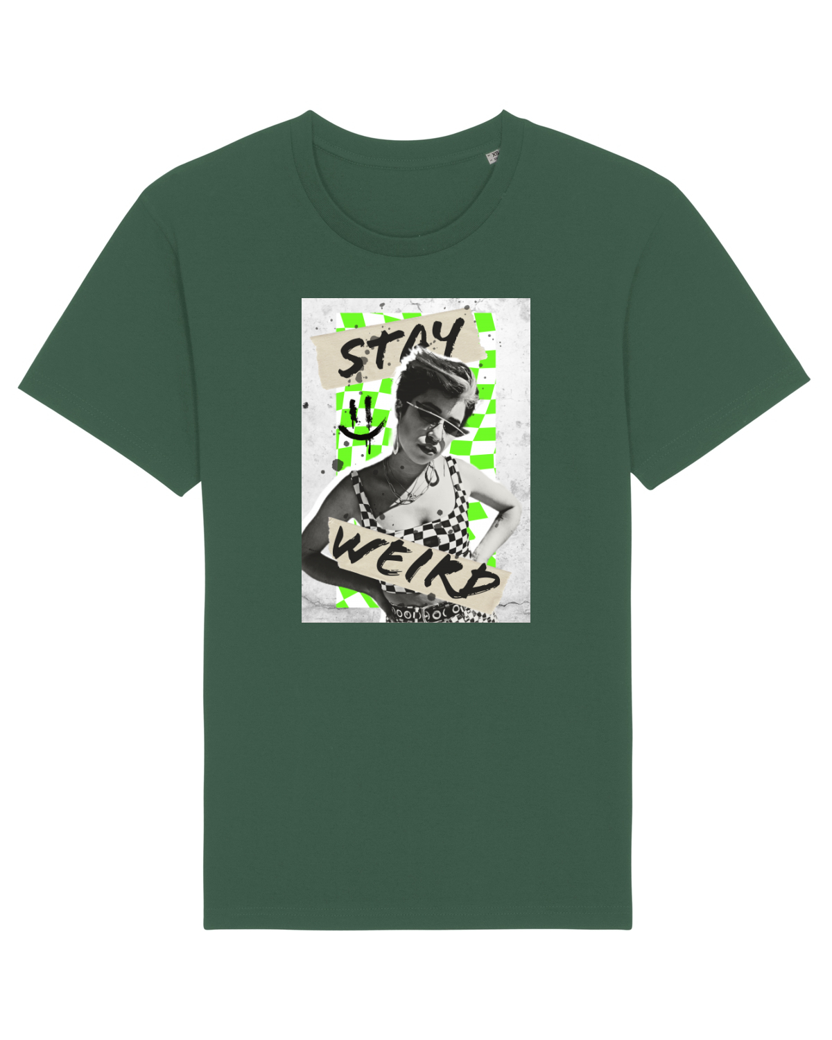 Tricou mânecă scurtă Unisex Rocker Bottle Green