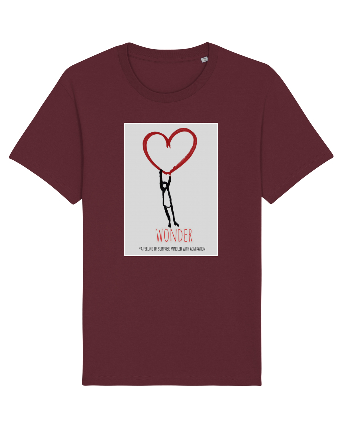 Tricou mânecă scurtă Unisex Rocker Burgundy