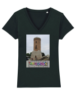Targoviste Turnul Chindia Tricou mânecă scurtă guler V Damă Evoker