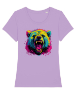 Power Bear Tricou mânecă scurtă guler larg fitted Damă Expresser