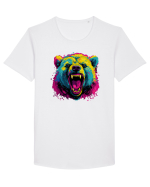 Power Bear Tricou mânecă scurtă guler larg Bărbat Skater