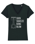 Engine cycle Tricou mânecă scurtă guler V Damă Evoker