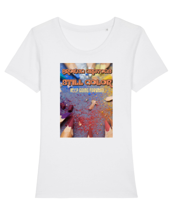 Broken crayons White