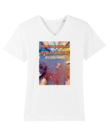 Broken crayons White