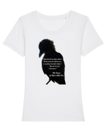 Nevermore corb Tricou mânecă scurtă guler larg fitted Damă Expresser