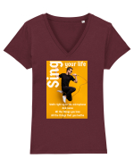 Sing your life Tricou mânecă scurtă guler V Damă Evoker
