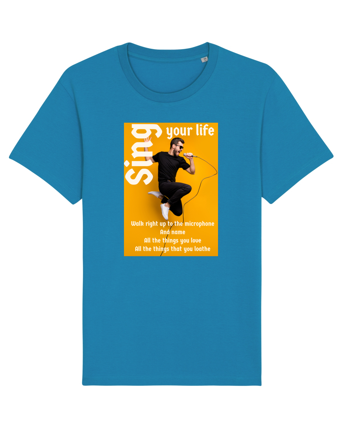 Tricou mânecă scurtă Unisex Rocker Azur