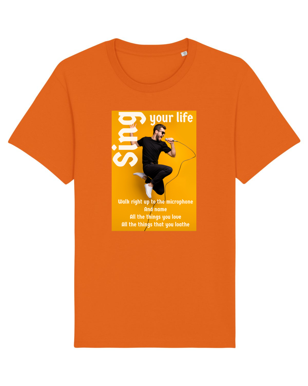 Tricou mânecă scurtă Unisex Rocker Bright Orange
