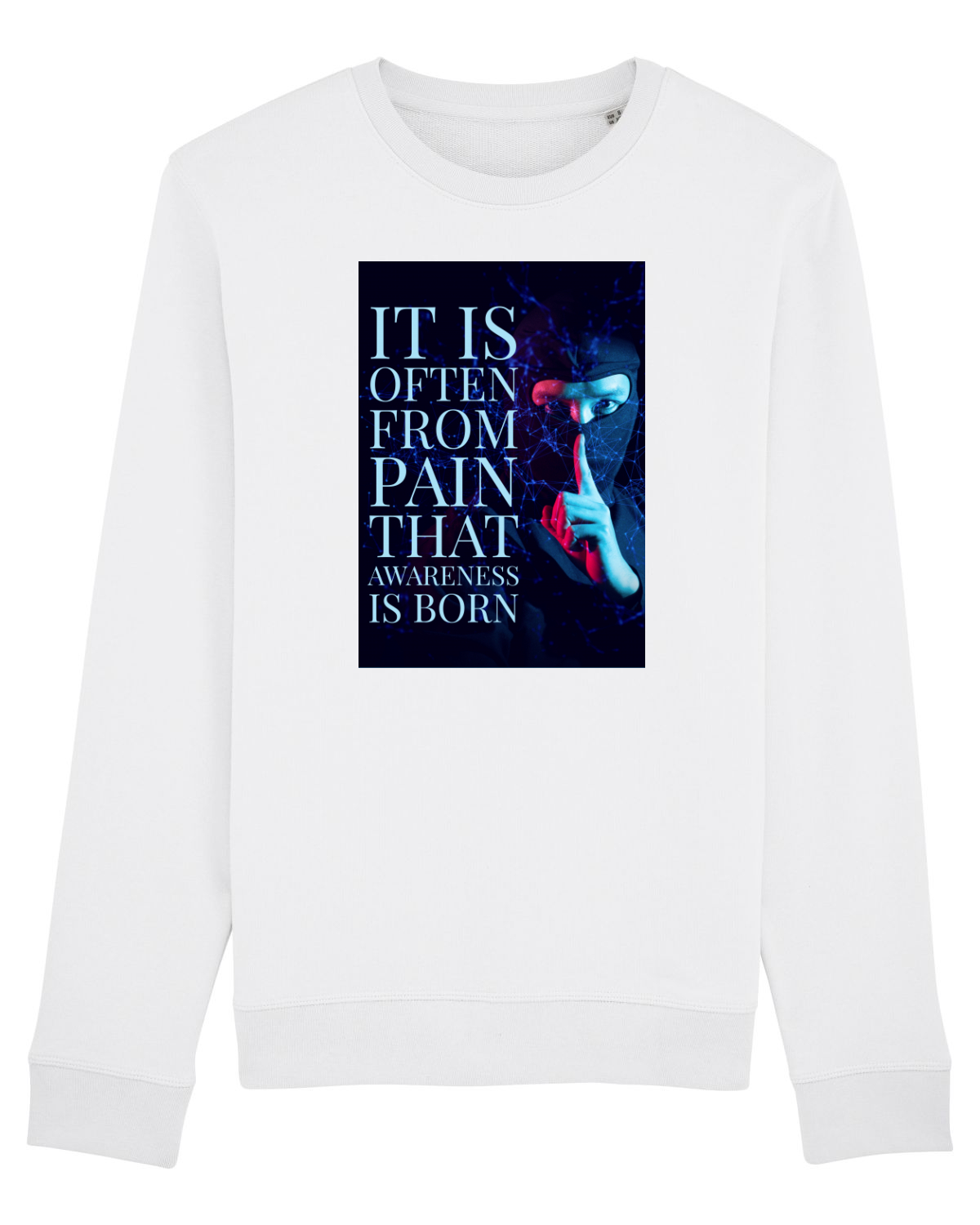 Bluză mânecă lungă Unisex Rise White