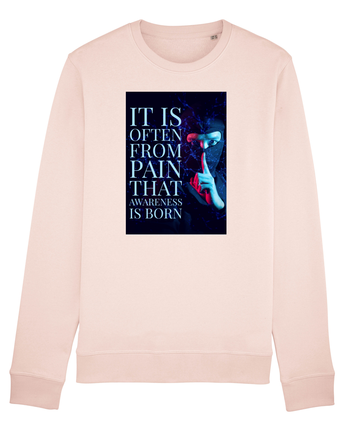 Bluză mânecă lungă Unisex Rise Candy Pink