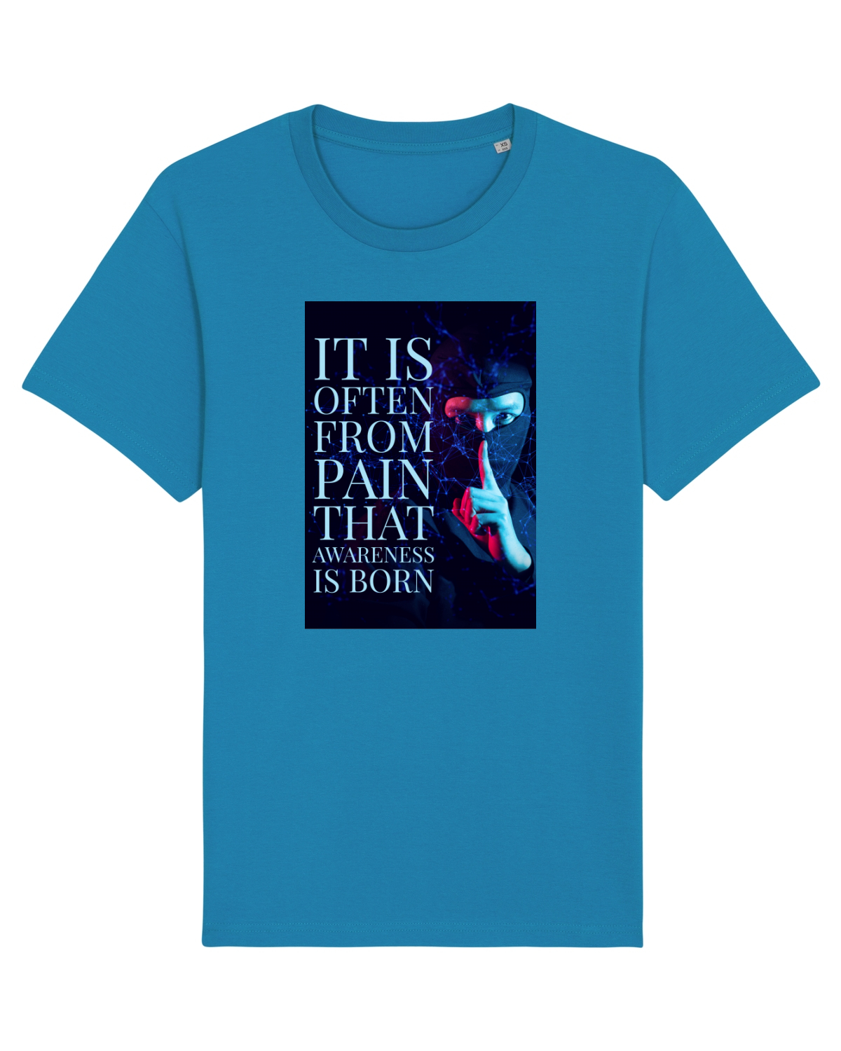 Tricou mânecă scurtă Unisex Rocker Azur